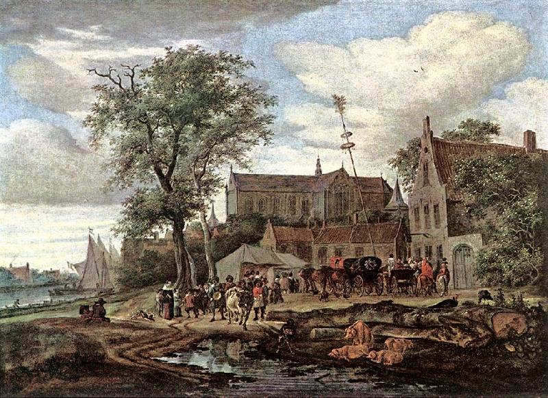 RUYSDAEL, Salomon van Tavern with May Tree af